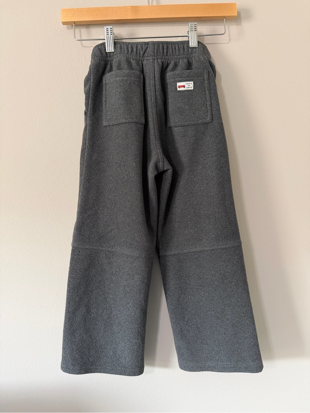 Janie and Jack Boys Gray Fleece Wide Leg Lounge Pants Size 5 Cozy Pull On - Picture 5 of 6